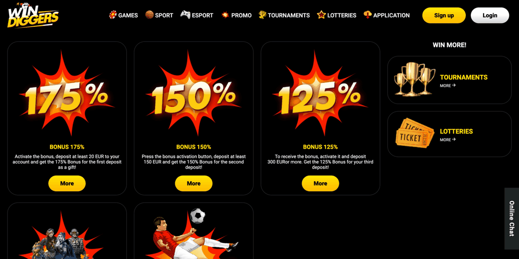Win Diggers Casino Evaluation - One of casino site with finest bonuses